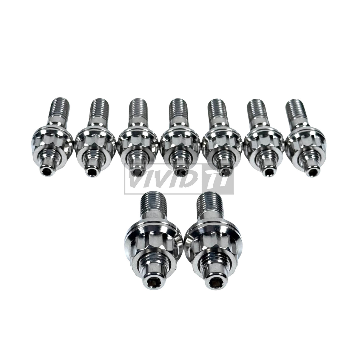 Vist 13mm プレート Evo 7/8/9 & 6 Bolt 2G DSM Titanium Exhaust Manifold Stud Kit
