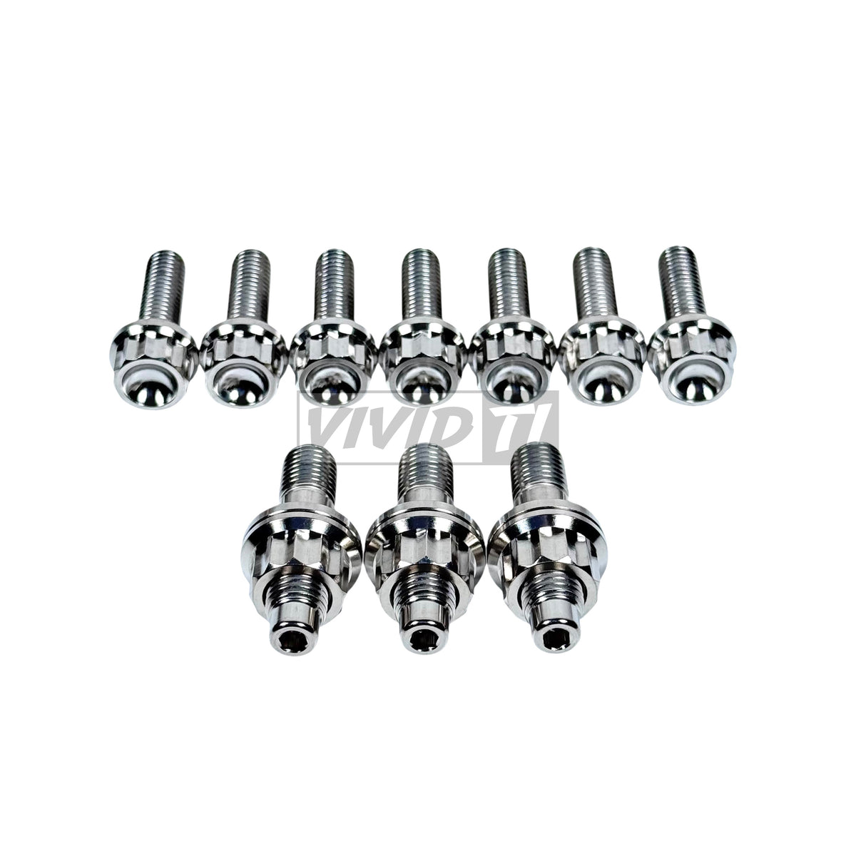 Vist 13mm プレート Evo 7/8/9 & 6 Bolt DSM Titanium Intake Manifold Stud Kit