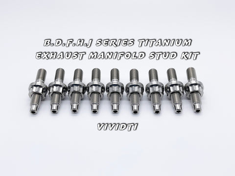 B.D.F.H.J Series Titanium Exhaust Manifold Stud Kits