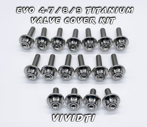 Evo 4-7/8/9 Titanium Valve Cover Kit!