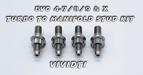 Evo 4-7/8/9/X Titanium Turbo to Manifold Stud Kit!