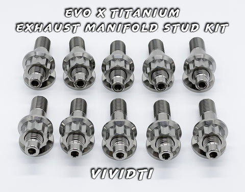 Evo X Titanium Exhaust Manifold Stud Kit